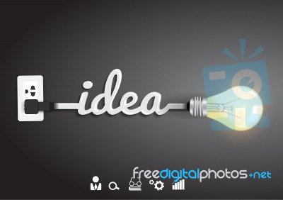 Creative Light Bulb Idea Stock Image