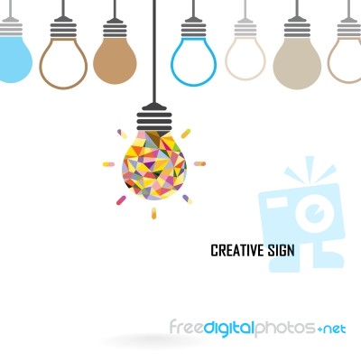 Creative Light Bulb Idea Concept Stock Image