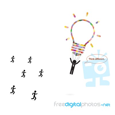 Creative Light Bulb Idea Concept Background Stock Image