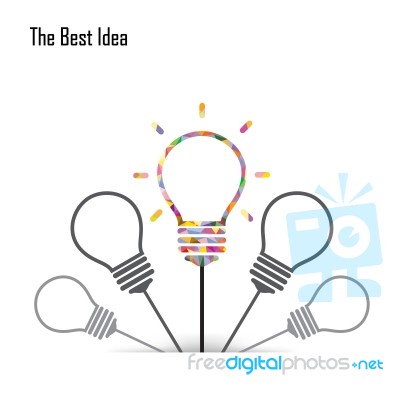 Creative Light Bulb Idea Concept Background Stock Image