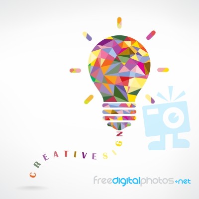 Creative Light Bulb Idea Concept Background Design Stock Image