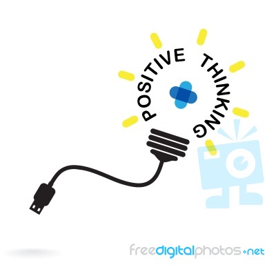 Creative Light Bulb Idea,positive Thinking Concept Stock Image