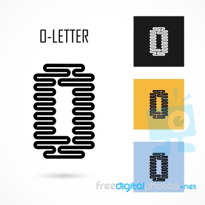 Creative O- Letter Icon Abstract Logo Design  Template Stock Image