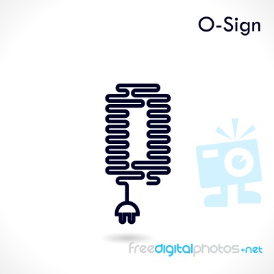 Creative O- Letter Icon Abstract Logo Design  Template Stock Image