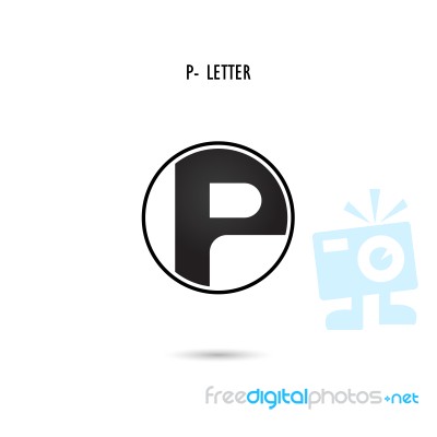 Creative P-letter Icon Abstract Logo Design.p-alphabet Symbol Stock Image