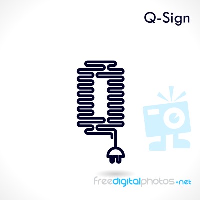 Creative Q- Letter Icon Abstract Logo Design  Template Stock Image