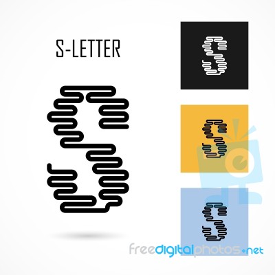 Creative S- Letter Icon Abstract Logo Design  Template Stock Image