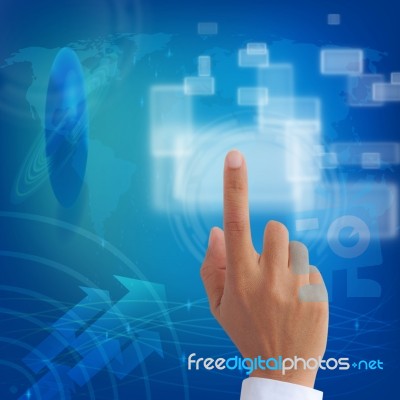 Creative Social Network Digital Background Stock Photo