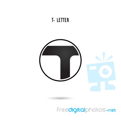 Creative T-letter Icon Abstract Logo Design.t-alphabet Symbol Stock Image