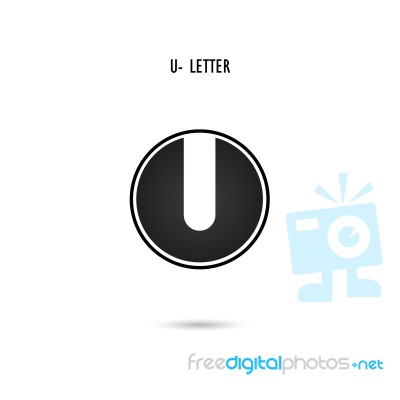 Creative U-letter Icon Abstract Logo Design.u-alphabet Symbol Stock Image