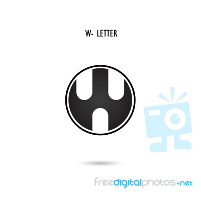 Creative W-letter Icon Abstract Logo Design.w-alphabet Symbol Stock Image