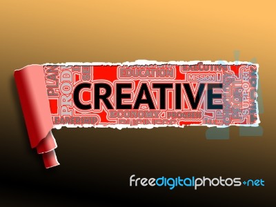 Creative Word Indicates Artistic Creation And Ideas Stock Image