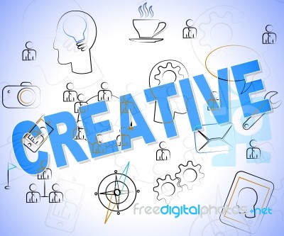 Creative Word Means Designing Designs And Ideas Stock Image