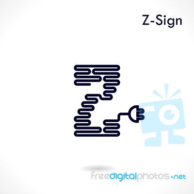 Creative Z- Letter Icon Abstract Logo Design  Template Stock Image