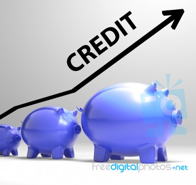 Credit Arrow Means Lending Debt And Repayments Stock Image