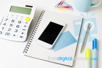 Credit Card And Smart Phone For Online Payment Stock Photo