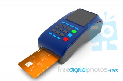 Credit Card Reader Stock Image