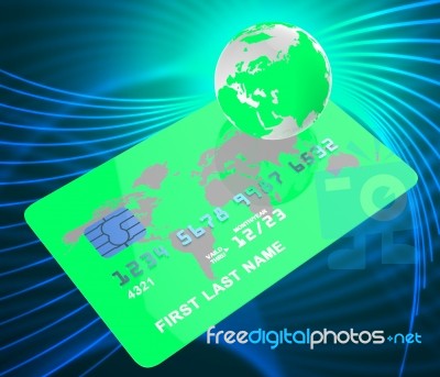 Credit Card Represents Debit Commerce And Credit-card Stock Image