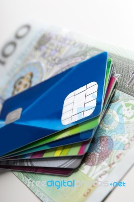 Credit Card Stack Stock Photo