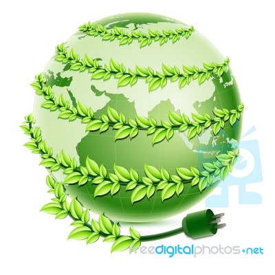 Creeper Over The Globe Stock Image