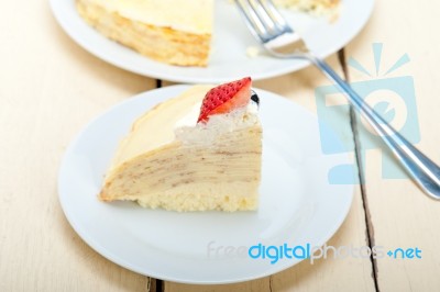 Crepe Pancake Cake Stock Photo