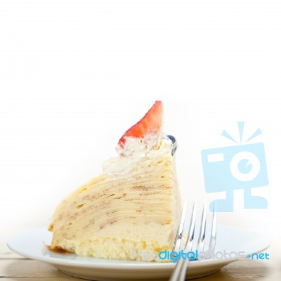 Crepe Pancake Cake Stock Photo