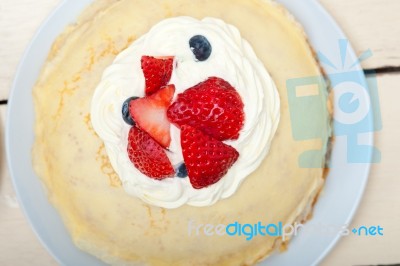 Crepe Pancake Cake Stock Photo