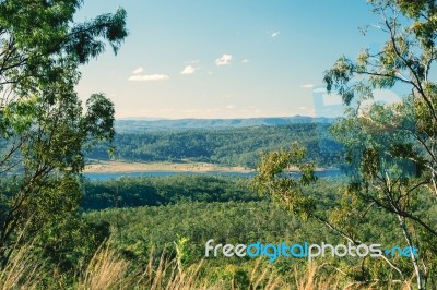 Cressbrook Dam In Biarra, Queensland Stock Photo