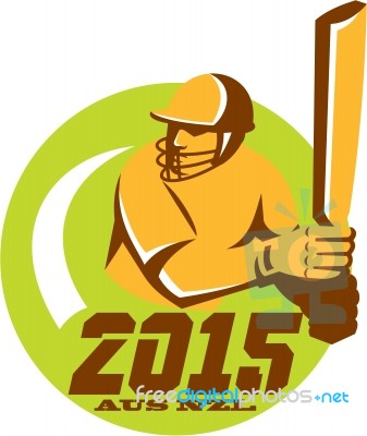 Cricket 2015 Australia New Zealand Circle Stock Image