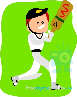 Cricket Boy Stock Image