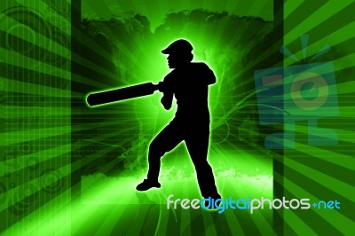 Cricket Player  Stock Image