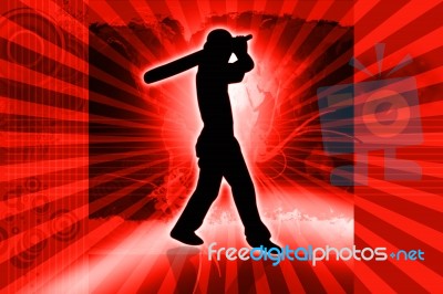 Cricket Player  Stock Image