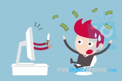 Criminal In Online Business Stock Image