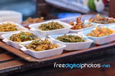 Crispy Fried Morning Glory Stock Photo