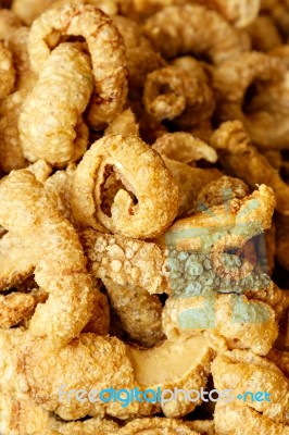 Crispy Pork Rinds Stock Photo