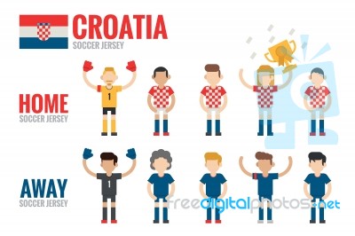 Croatia Soccer Team Stock Image