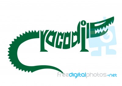 Vector Logo Crocodile Brand Logo Shape Stock Vector (Royalty Free