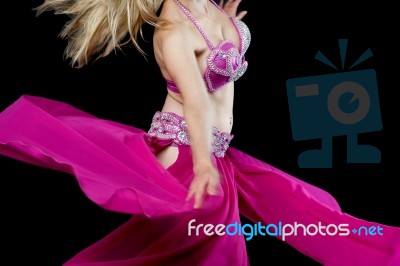 Cropped Image Of A Young Belly Dancer Stock Photo