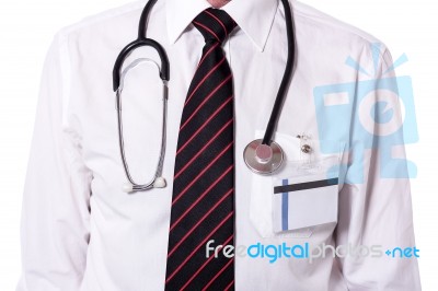 Cropped Picture Of Male Doctor Stock Photo