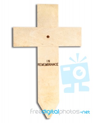 Cross In Remembrance  Stock Photo