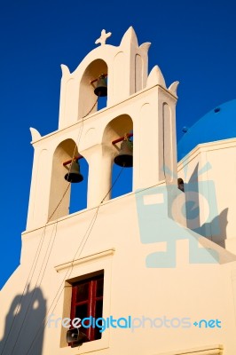 Cross  In Santorini Greece Old Stock Photo