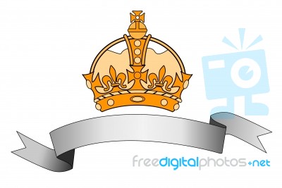 Crown And Ribbon Stock Image