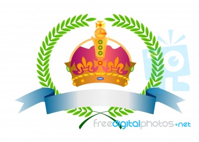 Crown In Olive Leaves Stock Image