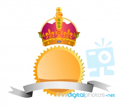 Crown Sun Ribbon Stock Image