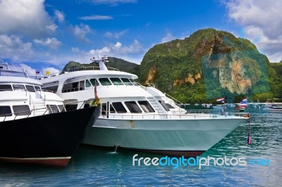 Cruising Ship Stock Photo