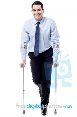 Crutches, Help Me To Walk Stock Photo