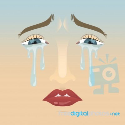 Cry Face Stock Image