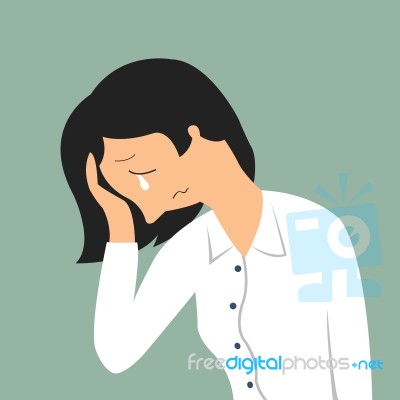 Crying Businesswoman Stock Image