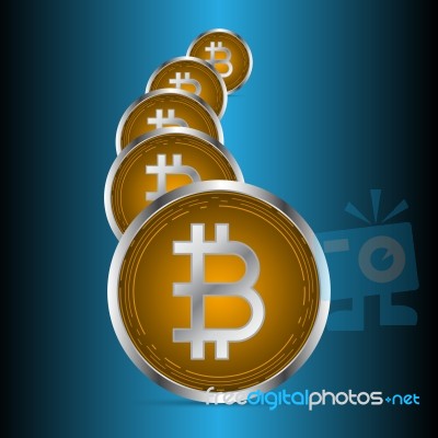 Cryptocurrency Bitcoin Set Stock Image