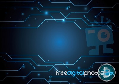 Cryptocurrency Bitcoin Technology Abstract Circuit Background Ve… Stock Image